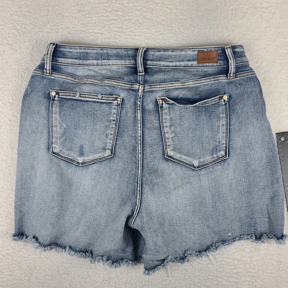 Judy Blue Jean Shorts Womens 3XL Distress Fray 5